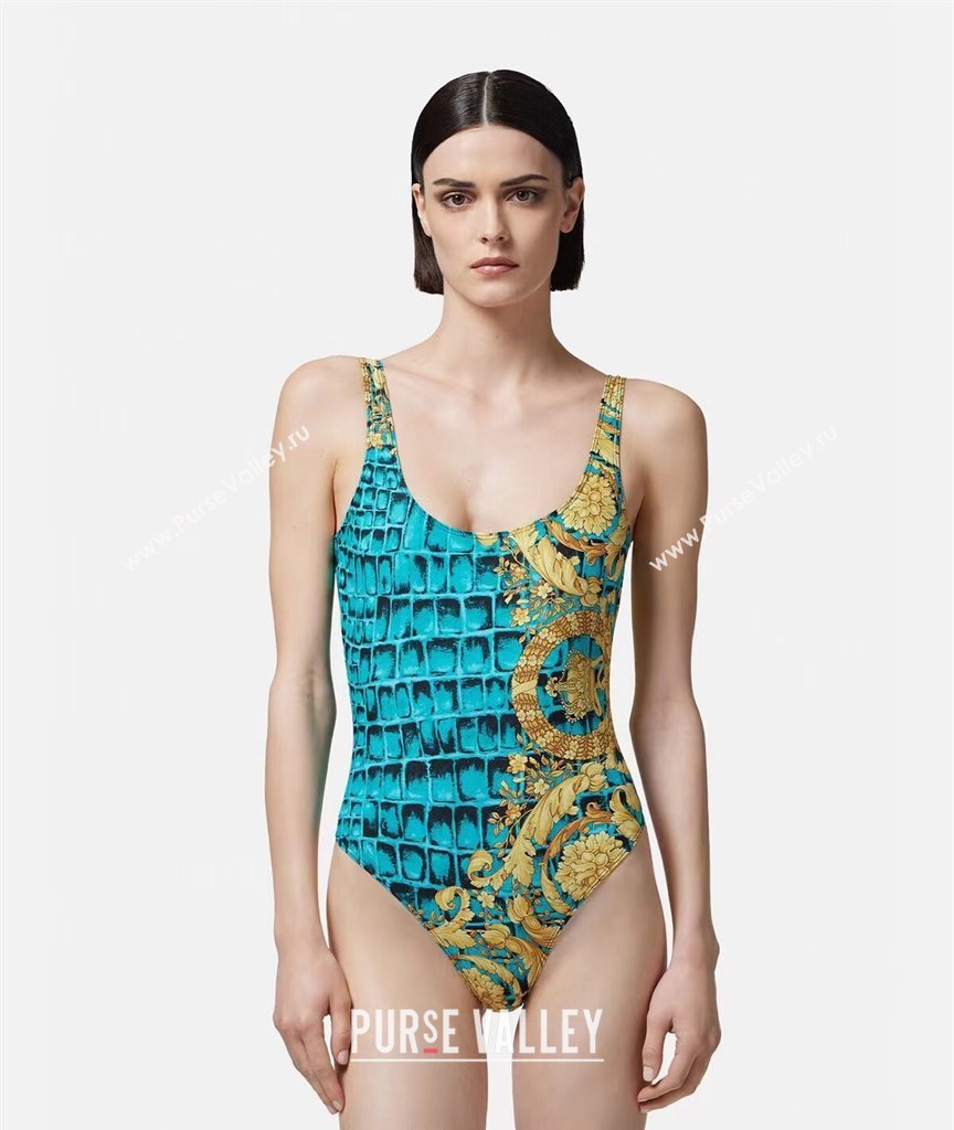 Versace One Piece Swimwear Blue/Yellow 2024 0307 (A-240307013)