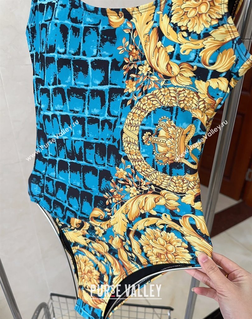 Versace One Piece Swimwear Blue/Yellow 2024 0307 (A-240307013)
