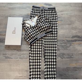 Dior Houndstooth Yoga Activewear Black/White 2024 0306 (XMN-240306083)