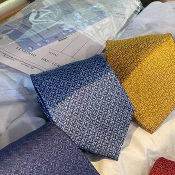 Hermes Silk Tie Light Blue 2024 030401 (XMN-240304094)