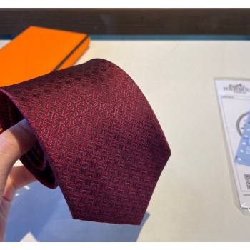 Hermes Silk Tie Red 2024 030401 (XMN-240304096)