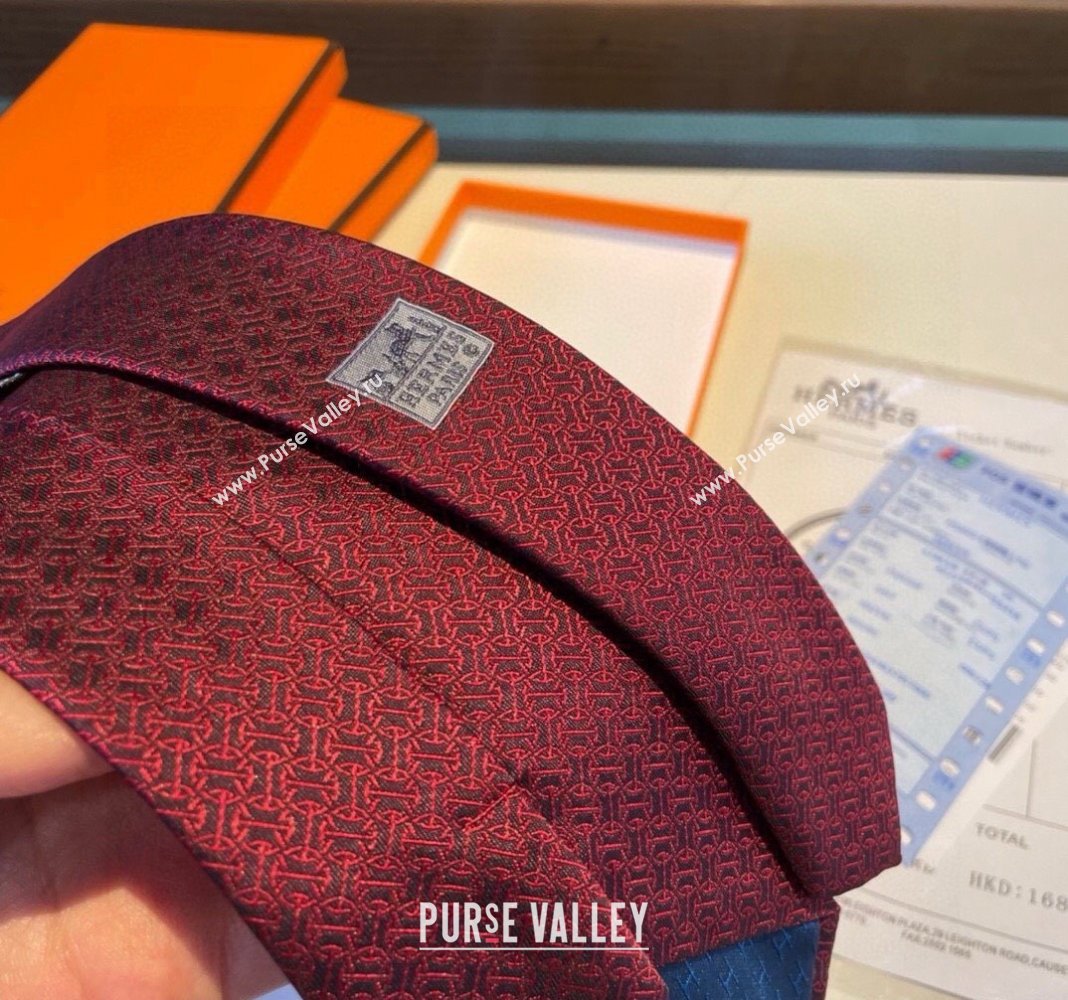 Hermes Silk Tie Red 2024 030401 (XMN-240304096)