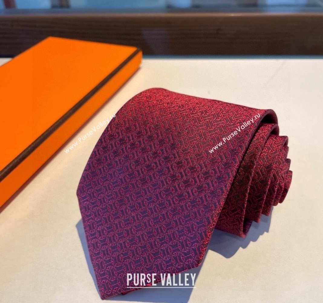Hermes Silk Tie Red 2024 030401 (XMN-240304096)