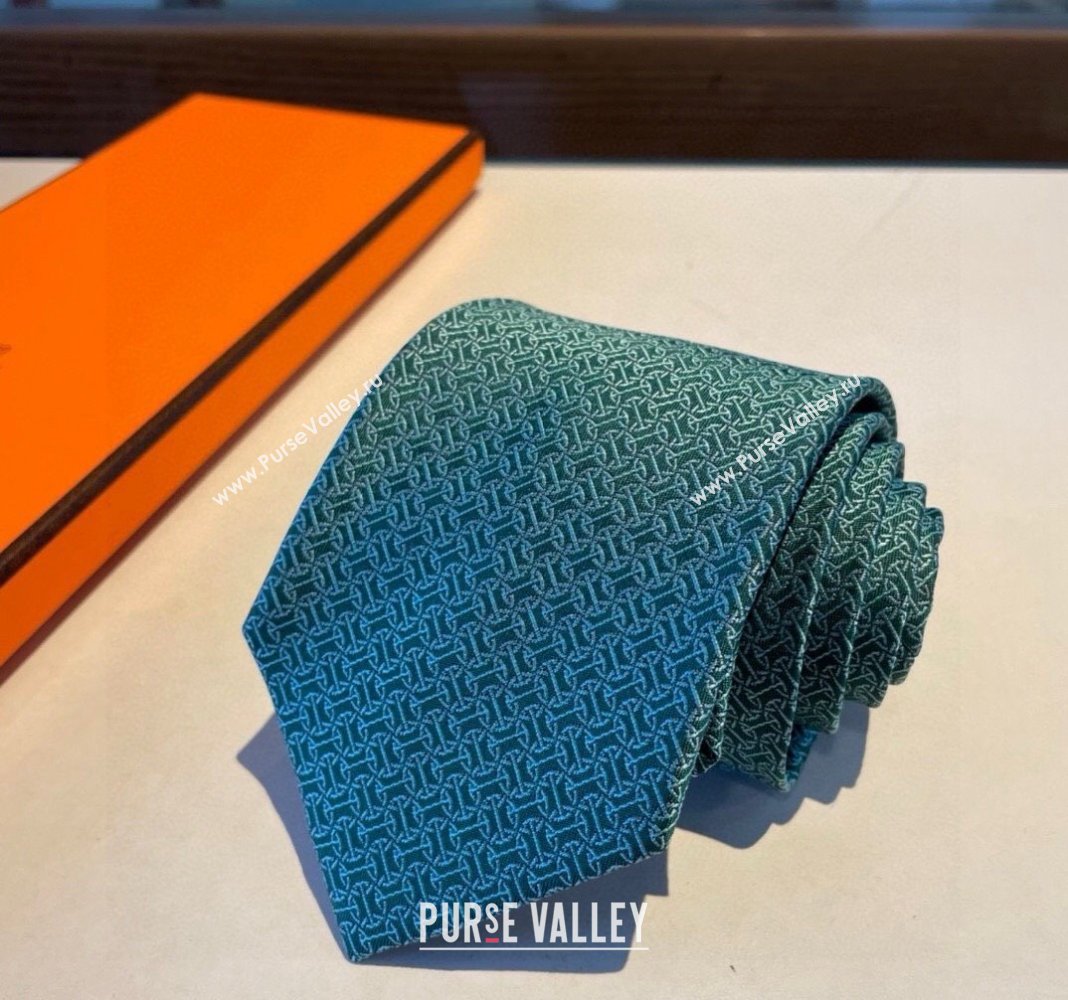 Hermes Silk Tie Green 2024 030401 (XMN-240304098)