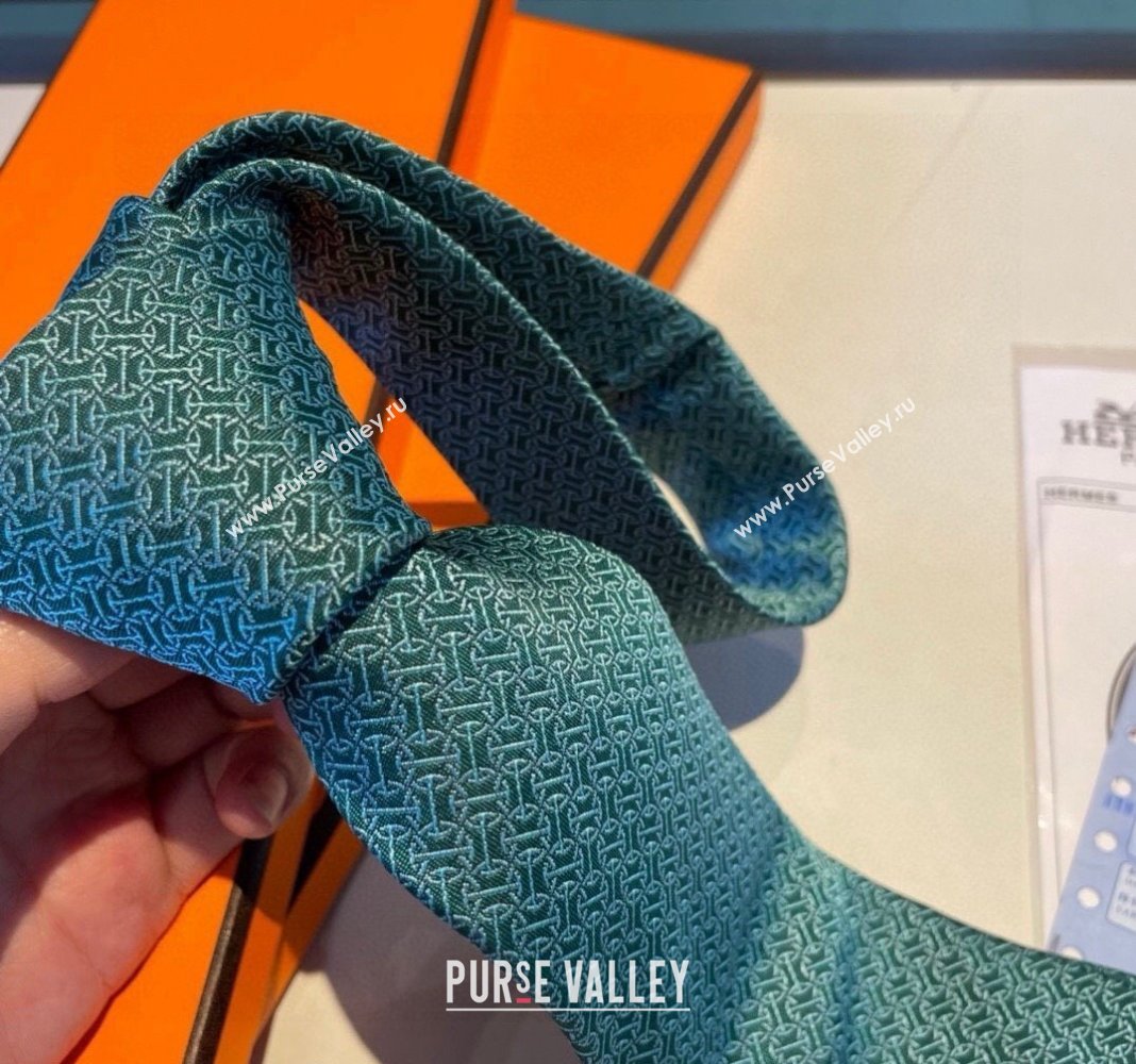 Hermes Silk Tie Green 2024 030401 (XMN-240304098)