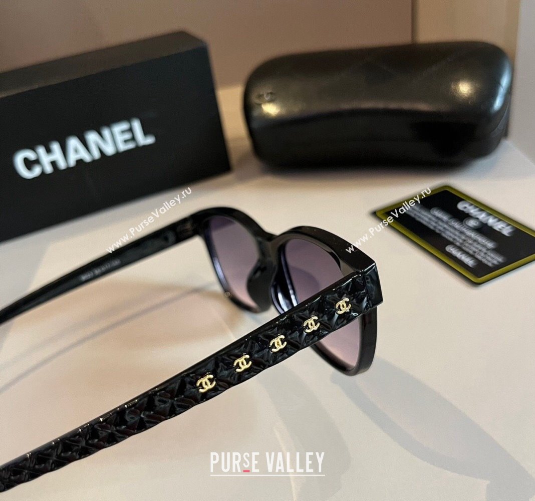 Chanel Sunglasses Black/Purple 2024 030404 (XMN-240304126)