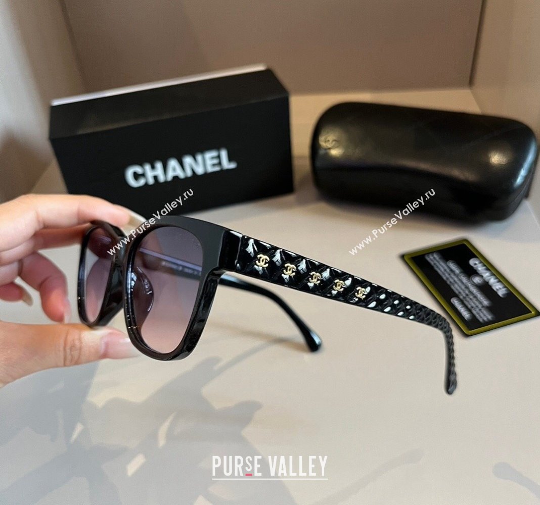 Chanel Sunglasses Black/Purple 2024 030404 (XMN-240304126)