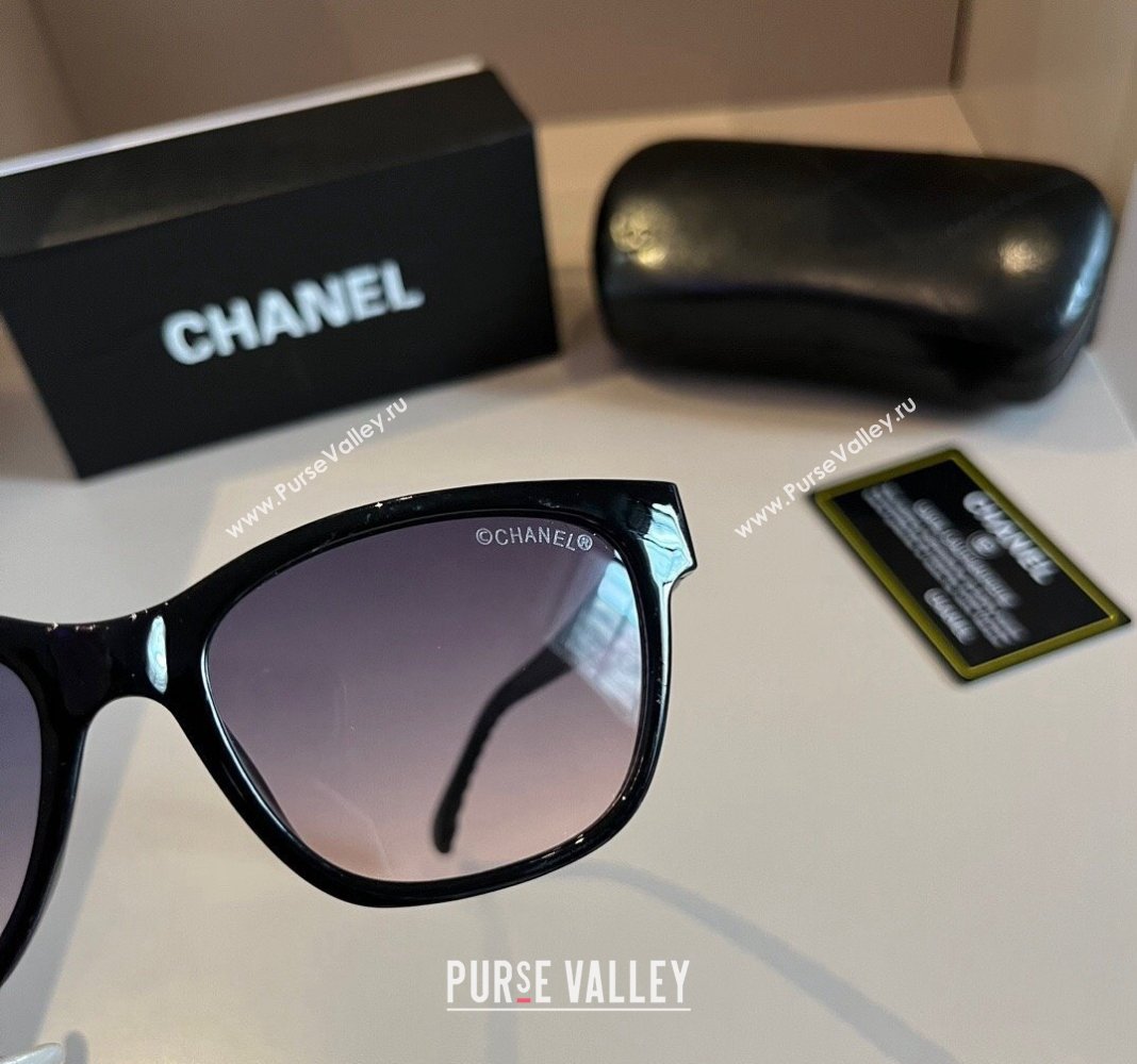 Chanel Sunglasses Black/Purple 2024 030404 (XMN-240304126)