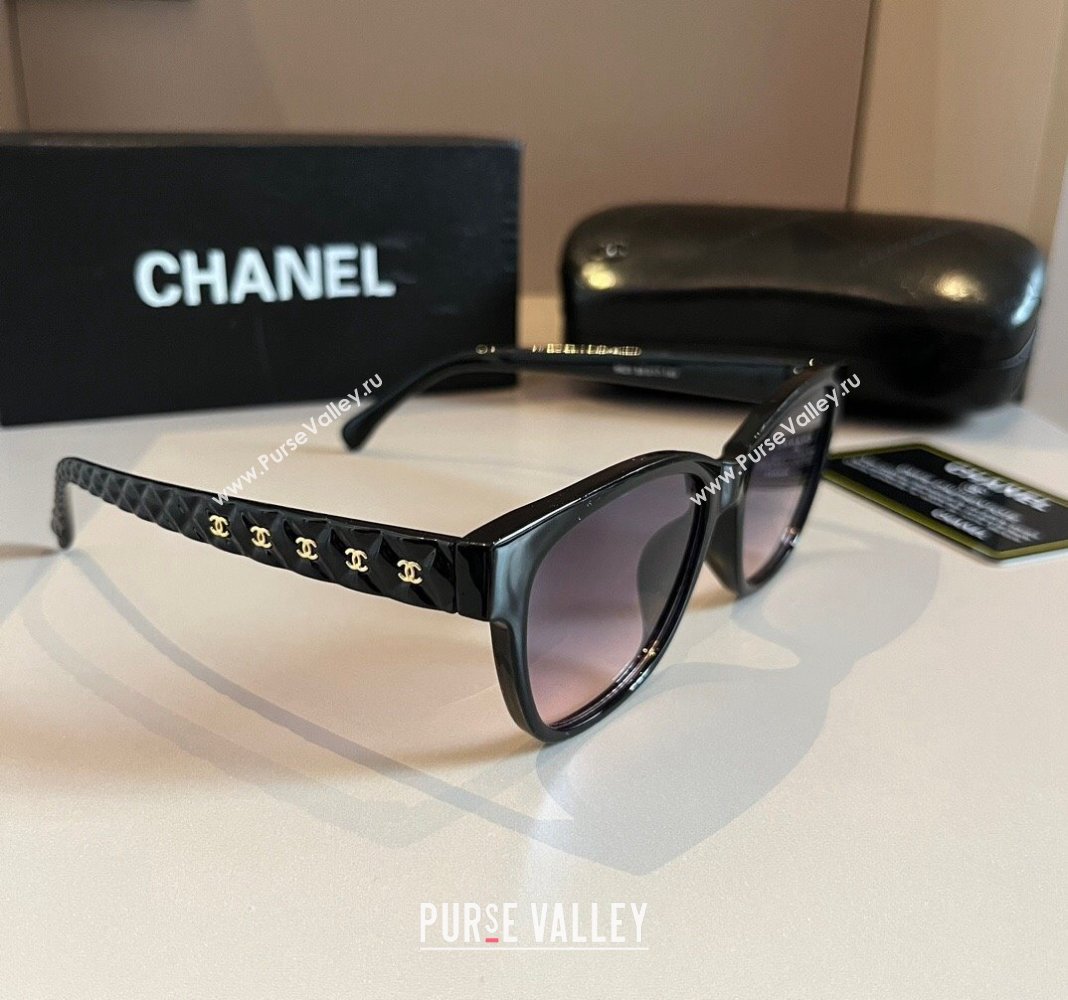 Chanel Sunglasses Black/Purple 2024 030404 (XMN-240304126)