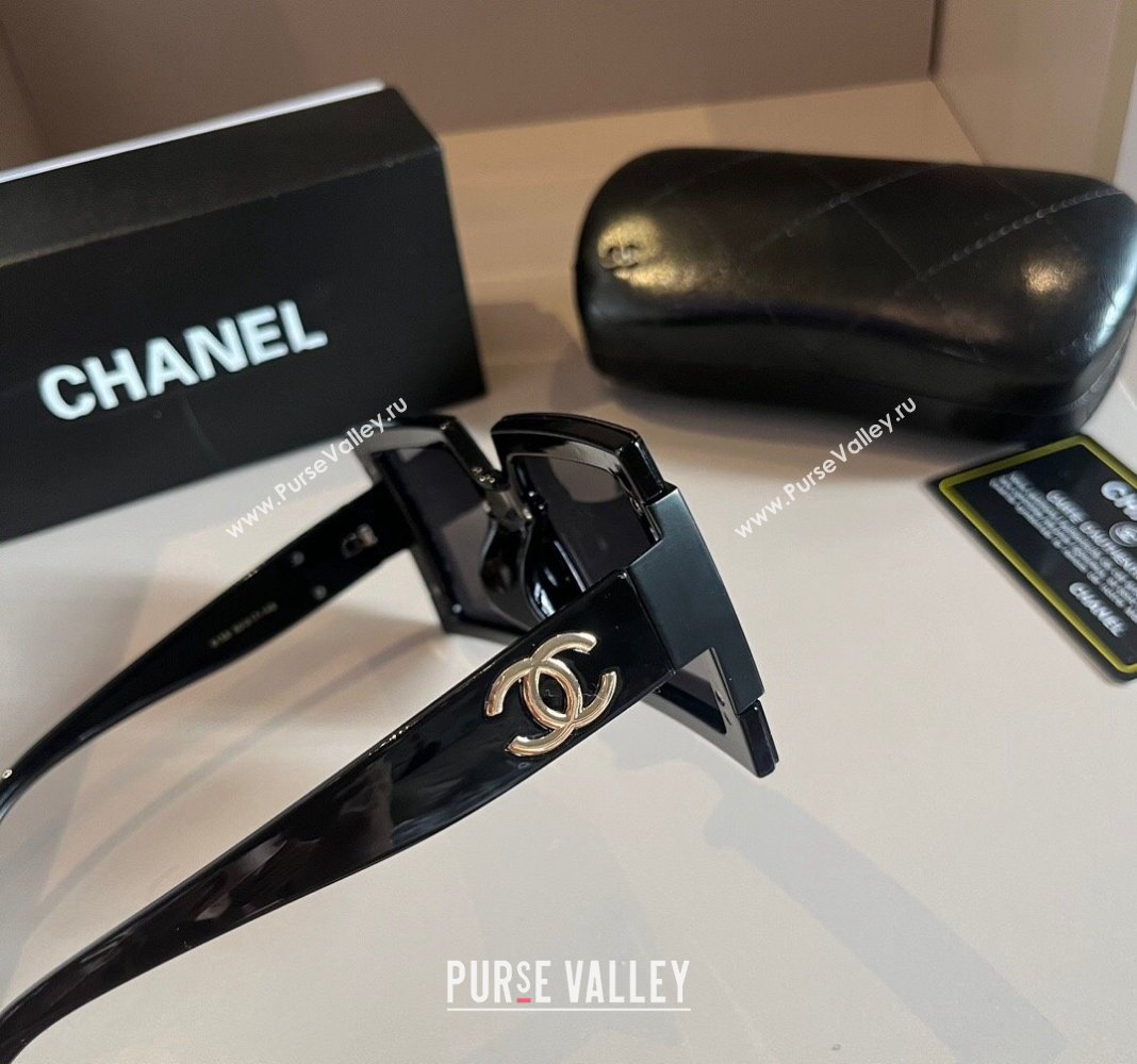 Chanel Square Sunglasses Black 2024 030405 (XMN-240304130)