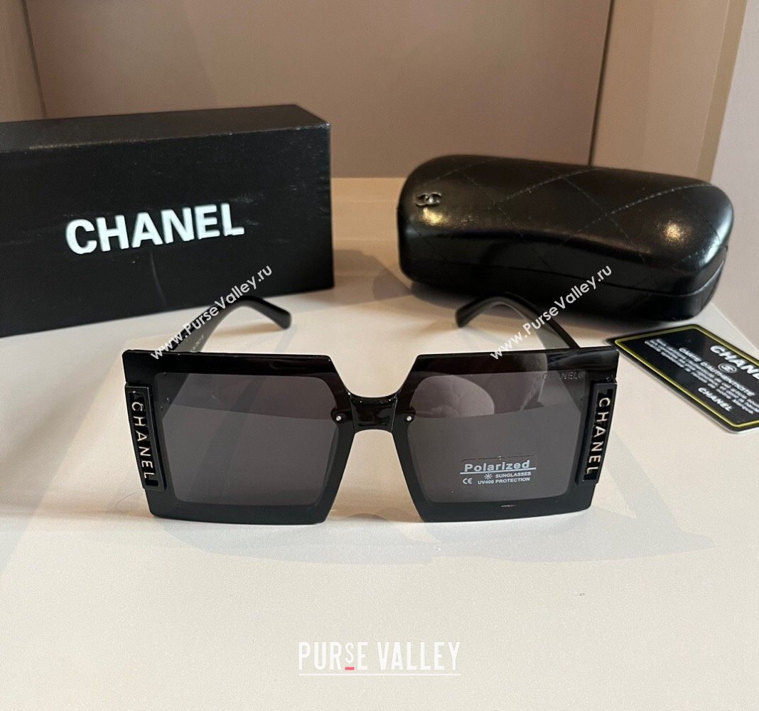 Chanel Square Sunglasses Black 2024 030405 (XMN-240304130)