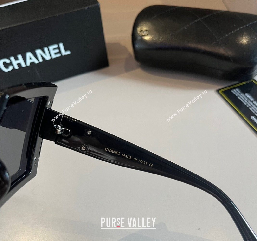 Chanel Square Sunglasses Black 2024 030405 (XMN-240304130)