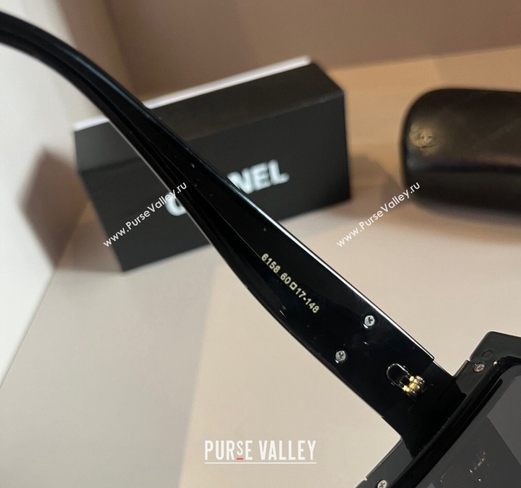 Chanel Square Sunglasses Black 2024 030405 (XMN-240304130)