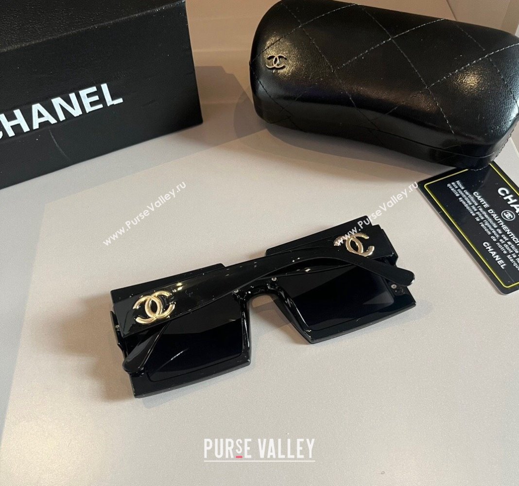 Chanel Square Sunglasses Black 2024 030405 (XMN-240304130)
