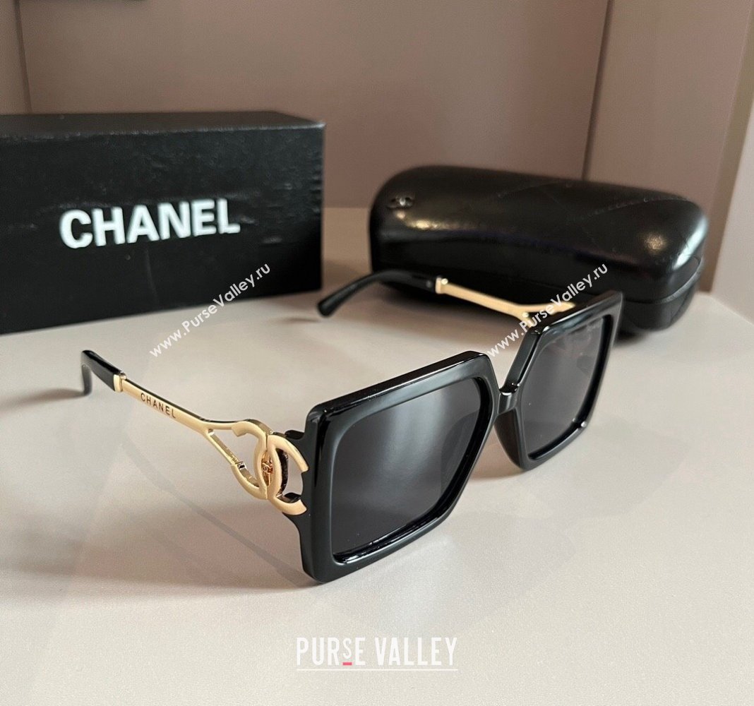 Chanel Sunglasses Black/Gold 2024 0304 (XMN-240304132)
