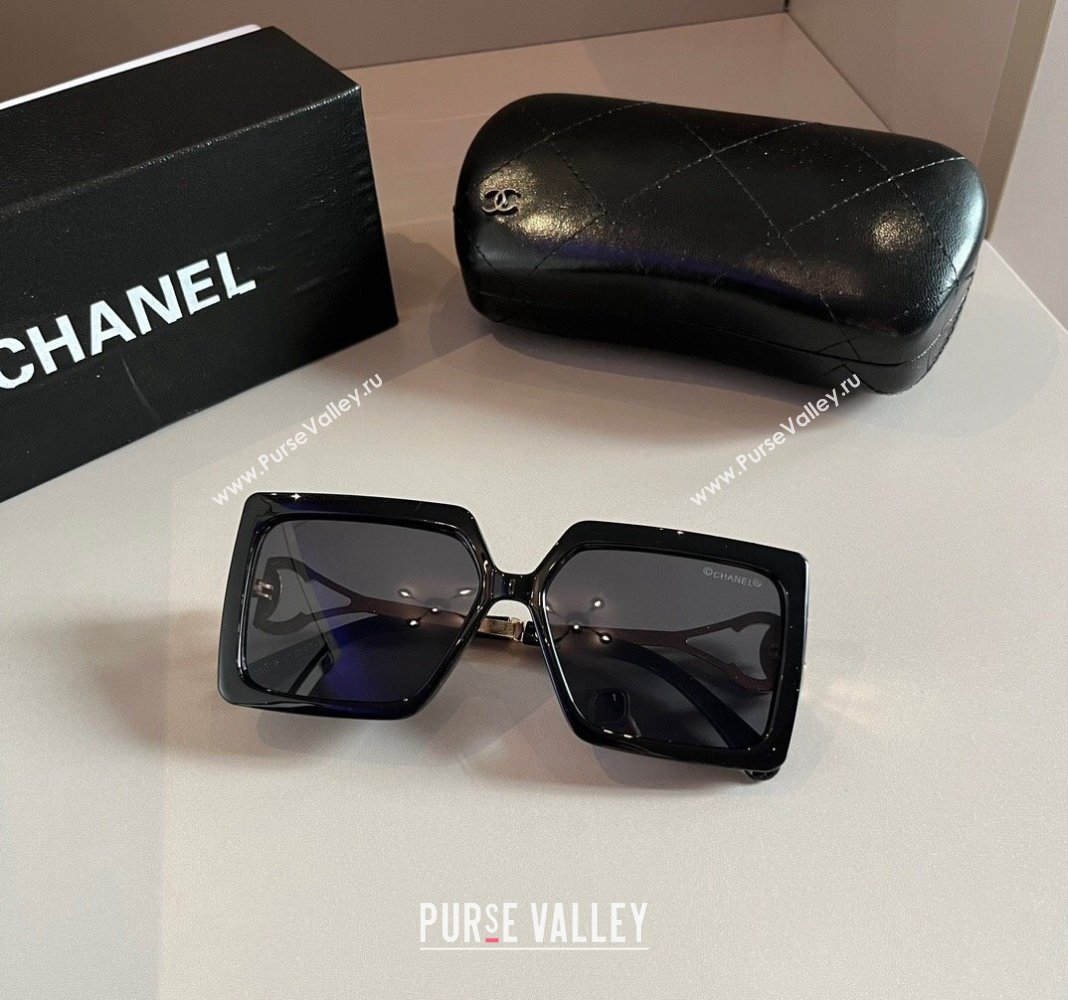 Chanel Sunglasses Black/Gold 2024 0304 (XMN-240304132)