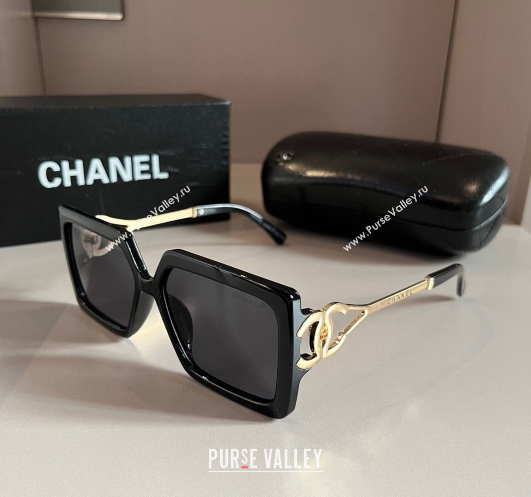 Chanel Sunglasses Black/Gold 2024 0304 (XMN-240304132)