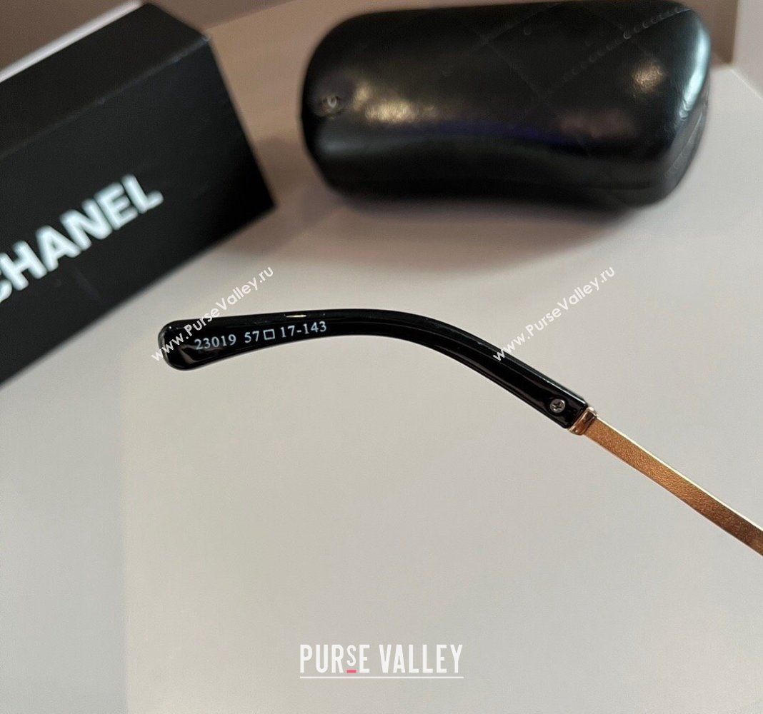 Chanel Sunglasses Black/Gold 2024 0304 (XMN-240304132)