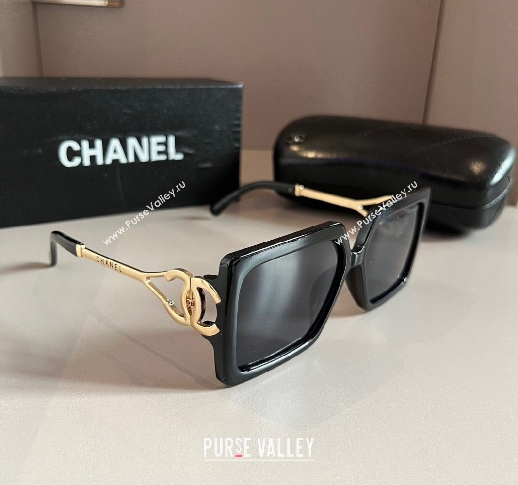 Chanel Sunglasses Black/Gold 2024 0304 (XMN-240304132)