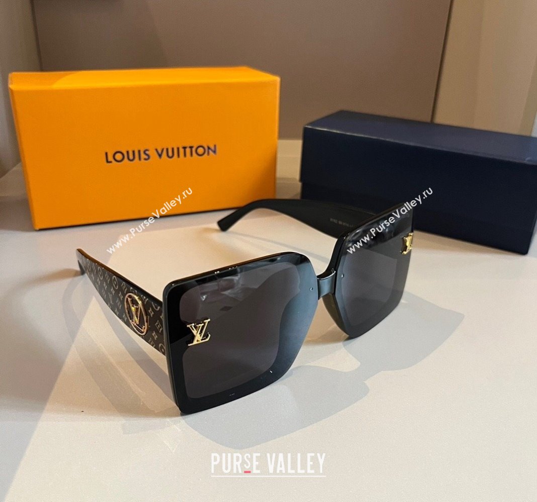 Louis Vuitton Square Sunglasses Black 2024 030401 (XMN-240304135)