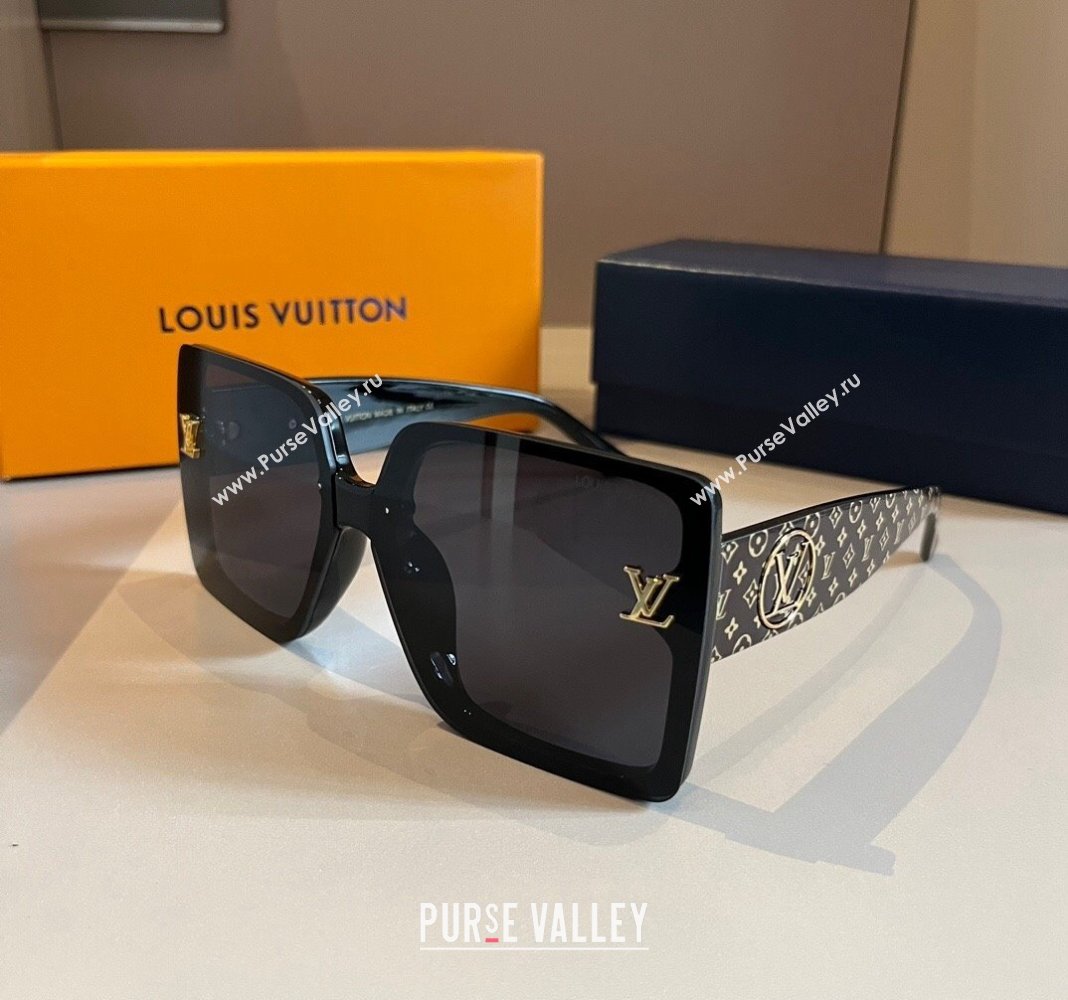 Louis Vuitton Square Sunglasses Black 2024 030401 (XMN-240304135)