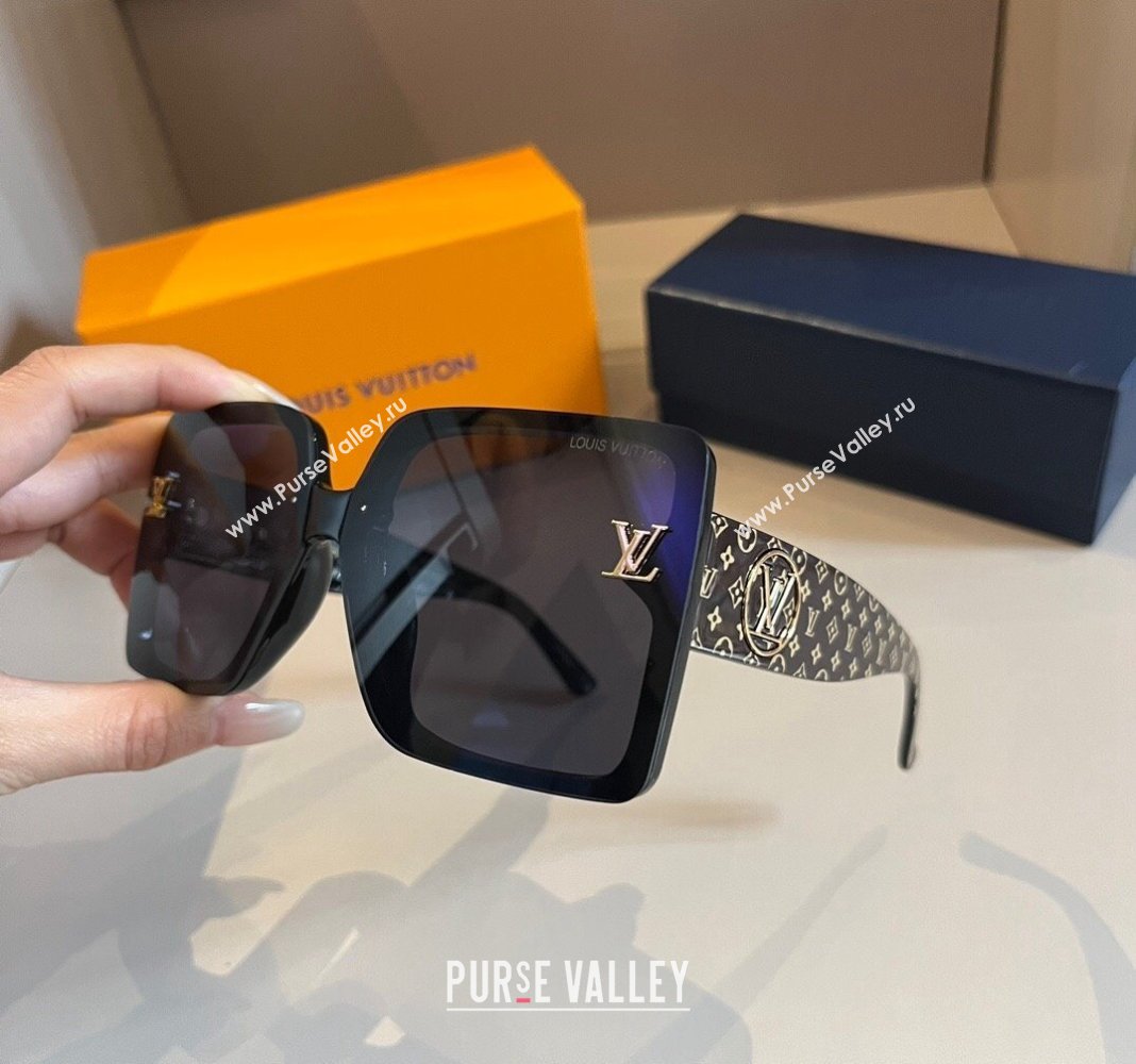 Louis Vuitton Square Sunglasses Black 2024 030401 (XMN-240304135)