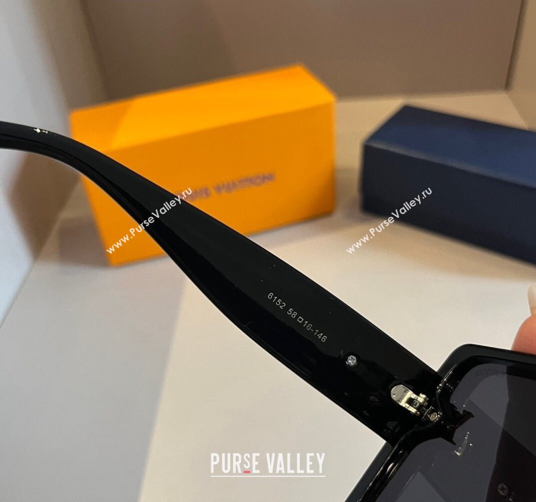 Louis Vuitton Square Sunglasses Black 2024 030401 (XMN-240304135)