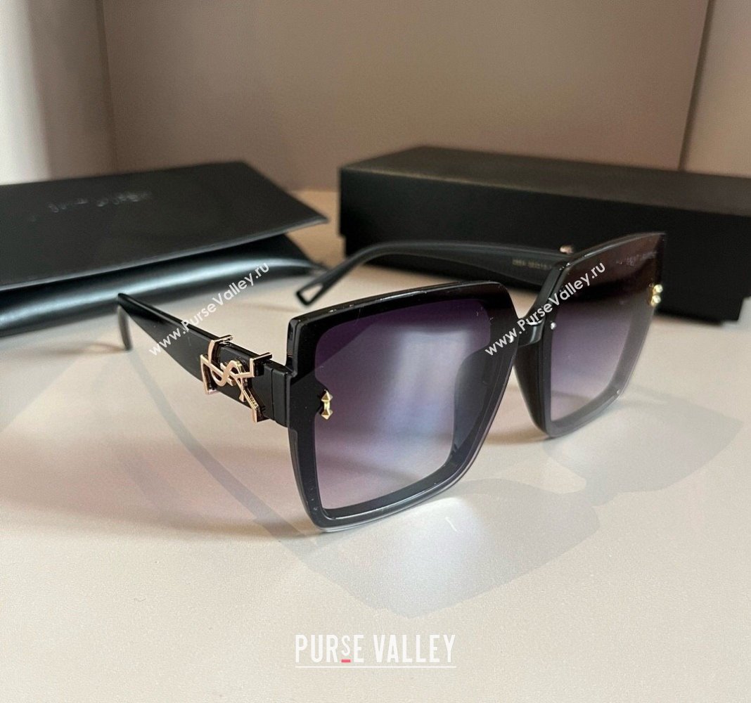 Saint Laurent Sunglasses YSL Black/Purple 2024 030401 (XMN-240304139)