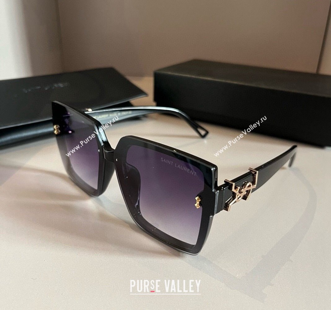 Saint Laurent Sunglasses YSL Black/Purple 2024 030401 (XMN-240304139)