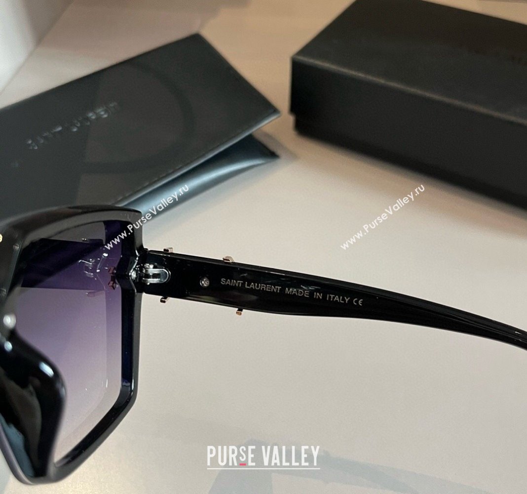 Saint Laurent Sunglasses YSL Black/Purple 2024 030401 (XMN-240304139)