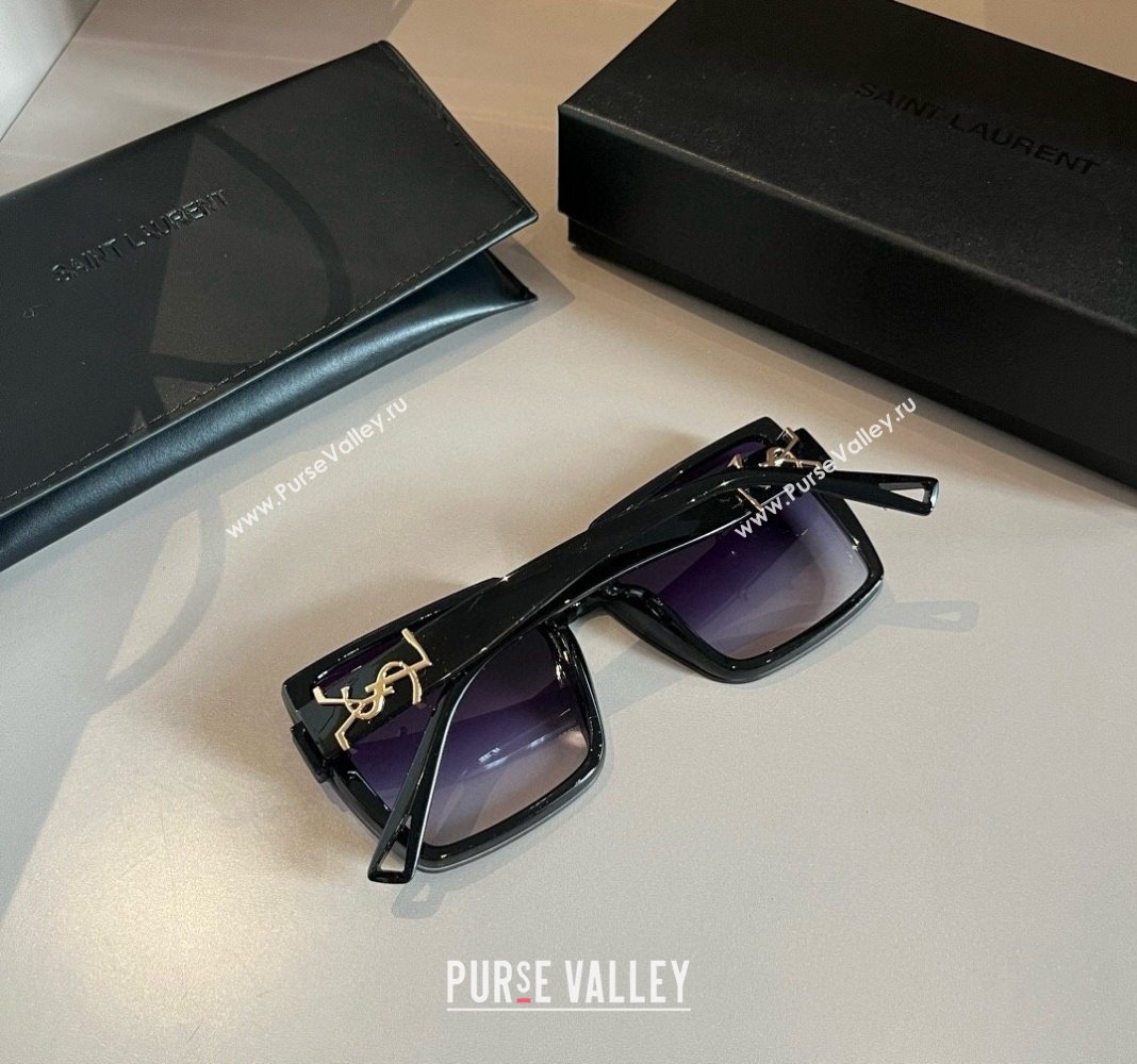 Saint Laurent Sunglasses YSL Black/Purple 2024 030401 (XMN-240304139)