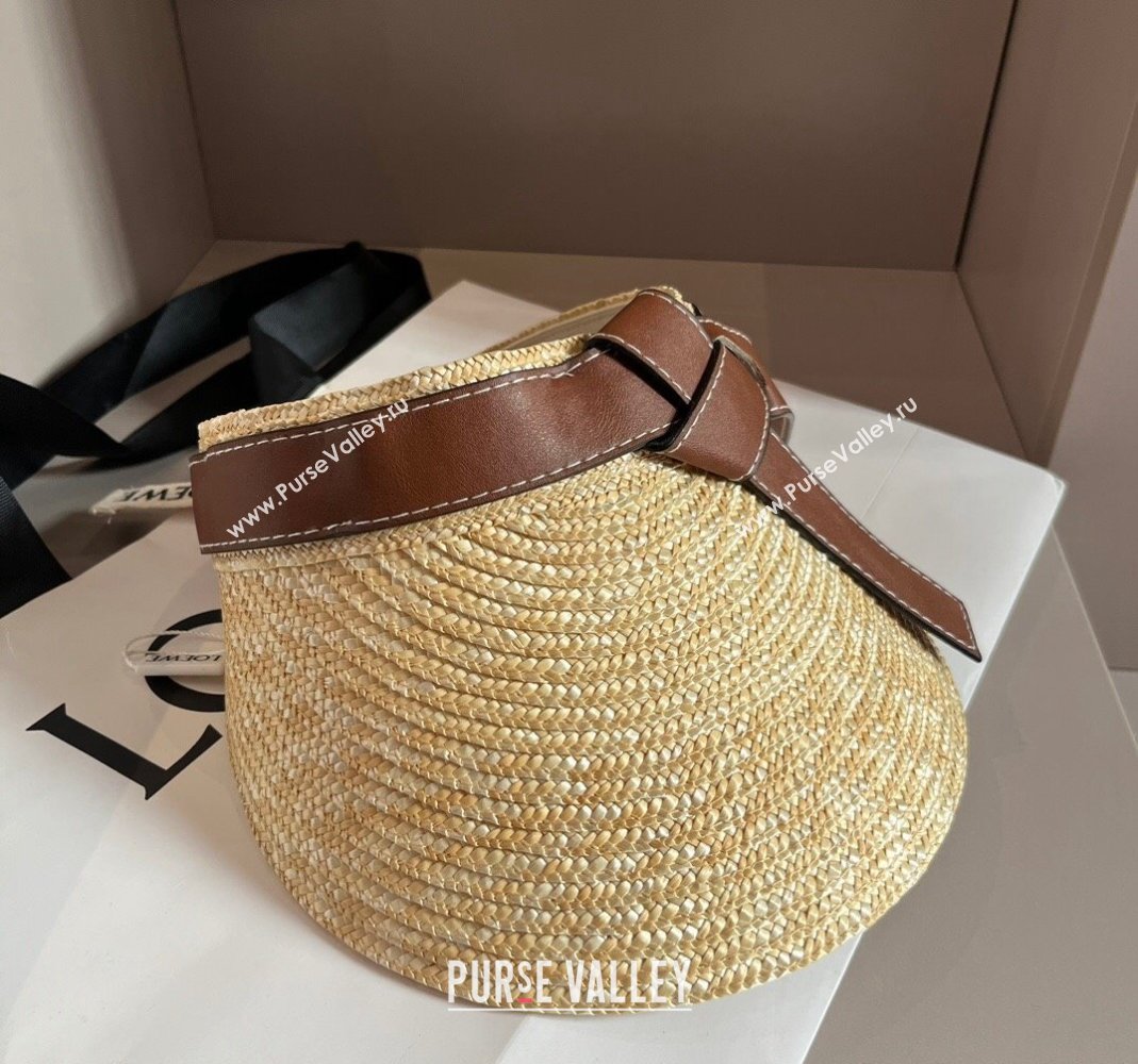 Loewe Gate Straw Visor Hat Beige 2024 0301 (XMN-240301065)