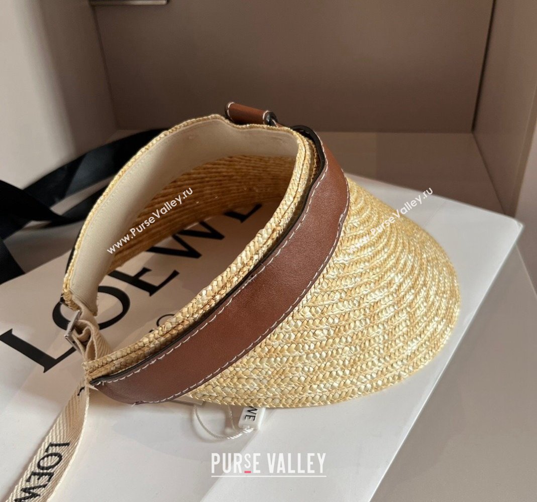 Loewe Gate Straw Visor Hat Beige 2024 0301 (XMN-240301065)