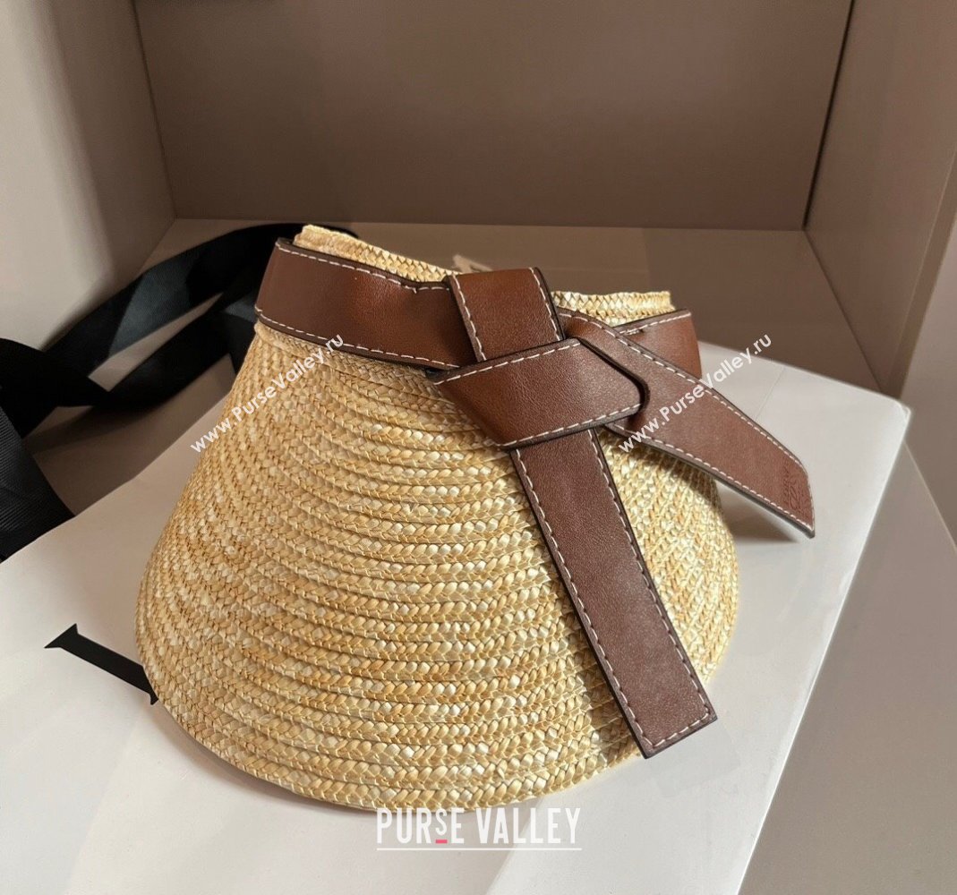 Loewe Gate Straw Visor Hat Beige 2024 0301 (XMN-240301065)
