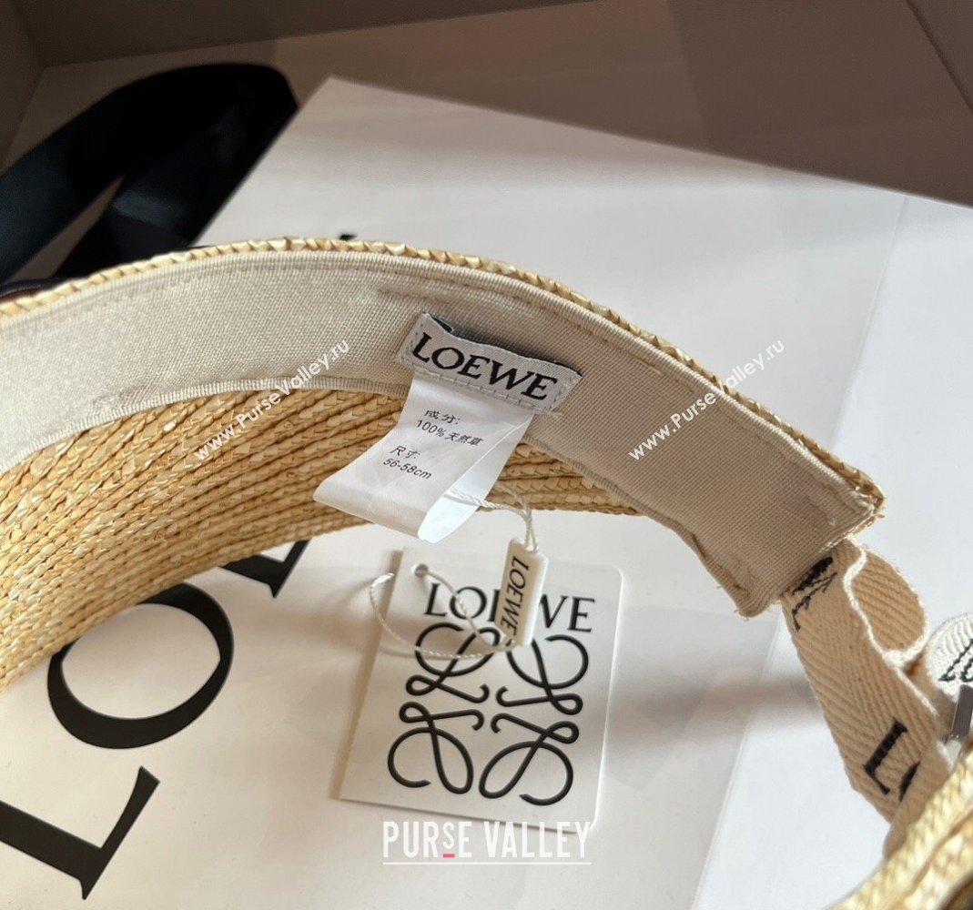 Loewe Gate Straw Visor Hat Beige 2024 0301 (XMN-240301065)