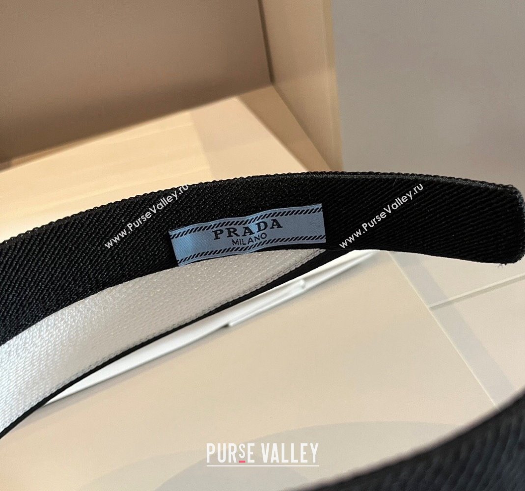 Prada Straw Visor Hat White 2024 0301 (XMN-240301067)