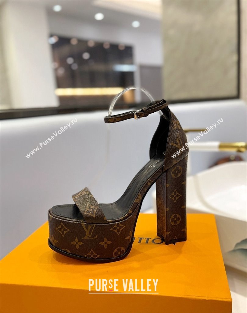 Louis Vuitton Fame Platform Sandal 14.5cm in Monogram Canvas 2024 0321 (MD-240321042)