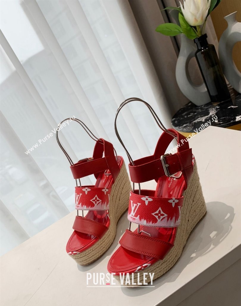 Louis Vuitton Starboard Wedge Gradient Sandals Red 2024 0321 (MD-240321002)