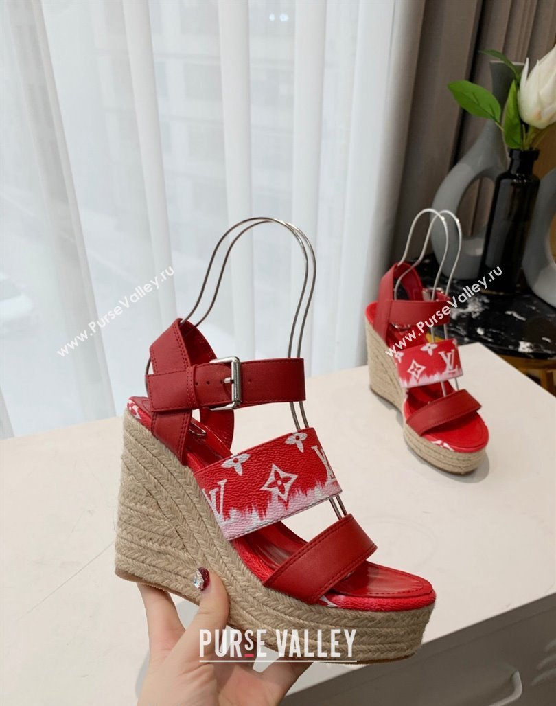 Louis Vuitton Starboard Wedge Gradient Sandals Red 2024 0321 (MD-240321002)