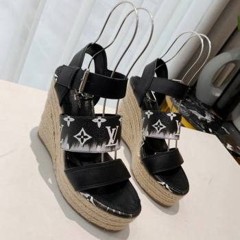 Louis Vuitton Starboard Wedge Gradient Sandals Black 2024 0321 (MD-240321003)