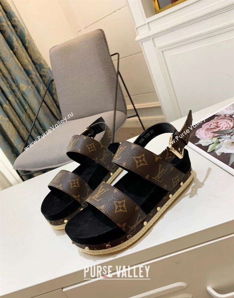 Louis Vuitton Flat Sandals in Monogram Canvas 2024 0321 (MD-240321011)