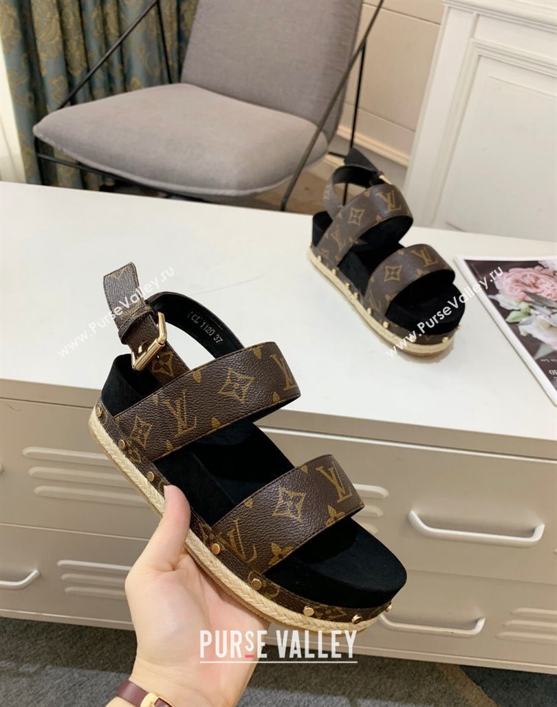 Louis Vuitton Flat Sandals in Monogram Canvas 2024 0321 (MD-240321011)