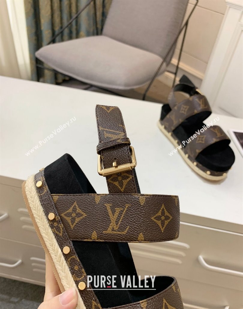 Louis Vuitton Flat Sandals in Monogram Canvas 2024 0321 (MD-240321011)