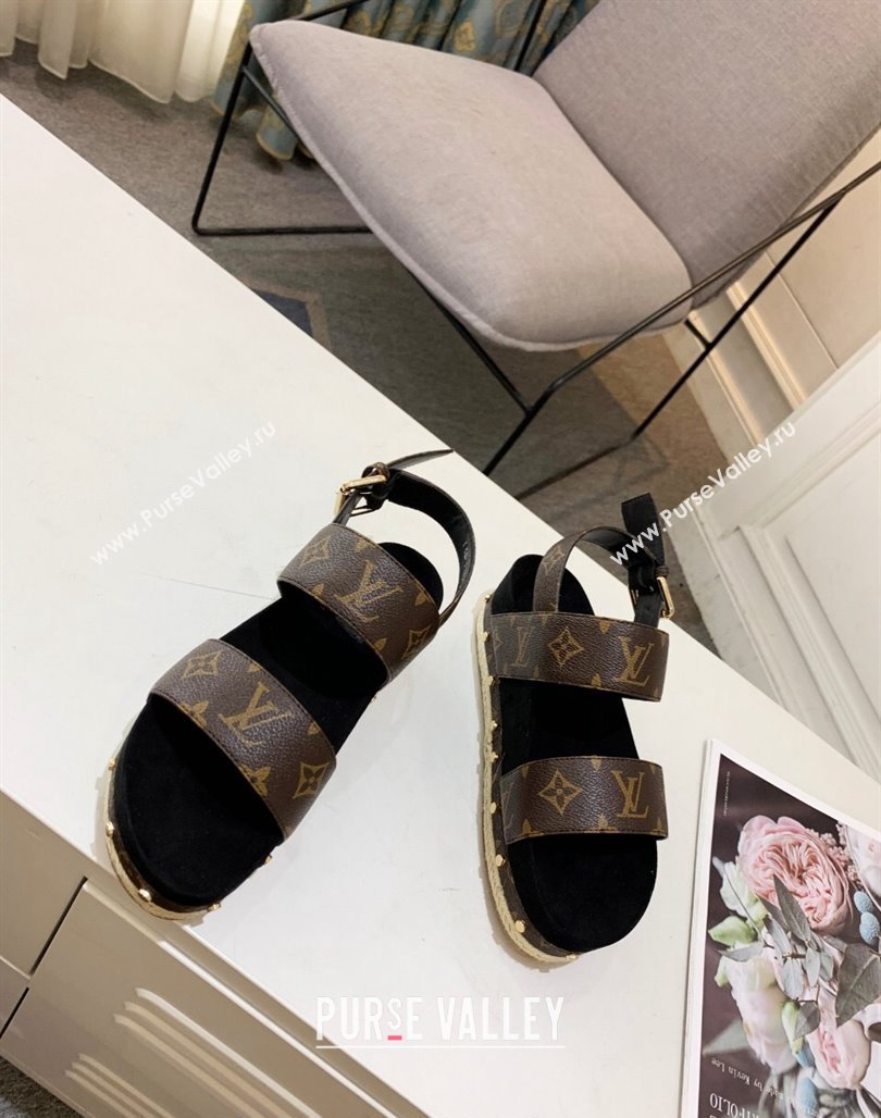 Louis Vuitton Flat Sandals in Monogram Canvas 2024 0321 (MD-240321011)