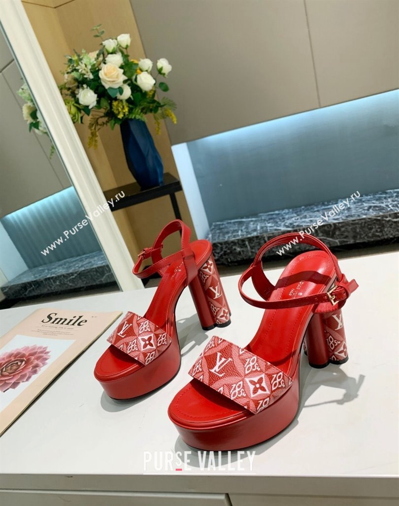 Louis Vuitton Since 1854 Platform Sandals 11.5cm Red 2024 0321 (MD-240321014)