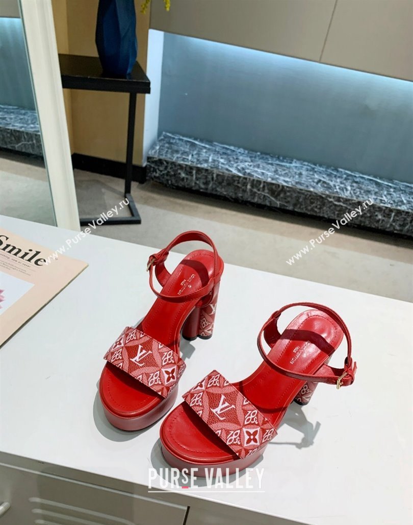 Louis Vuitton Since 1854 Platform Sandals 11.5cm Red 2024 0321 (MD-240321014)