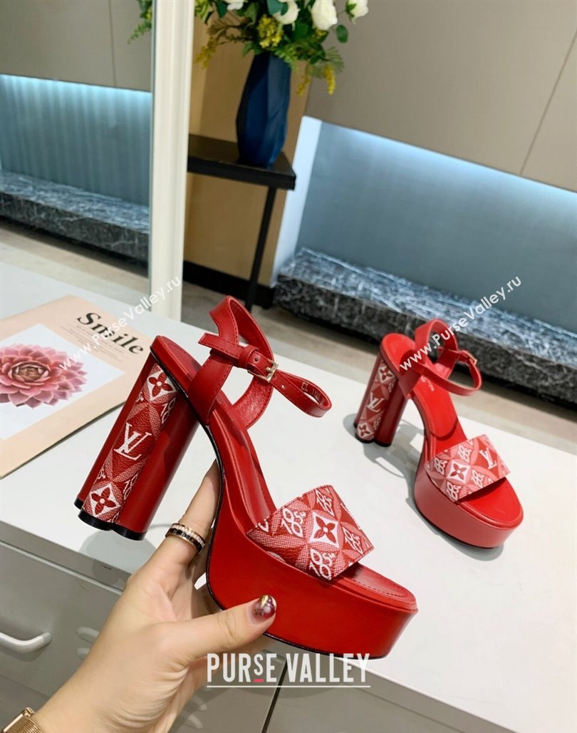 Louis Vuitton Since 1854 Platform Sandals 11.5cm Red 2024 0321 (MD-240321014)