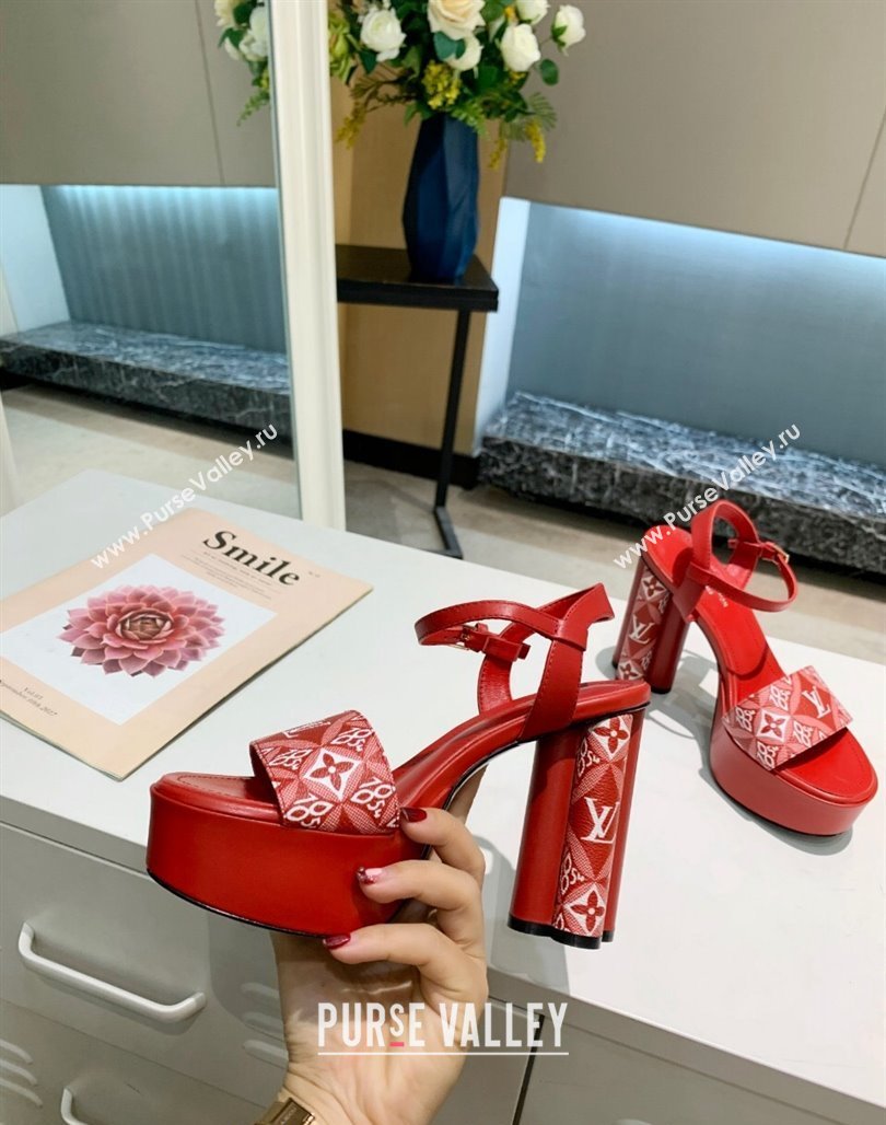 Louis Vuitton Since 1854 Platform Sandals 11.5cm Red 2024 0321 (MD-240321014)