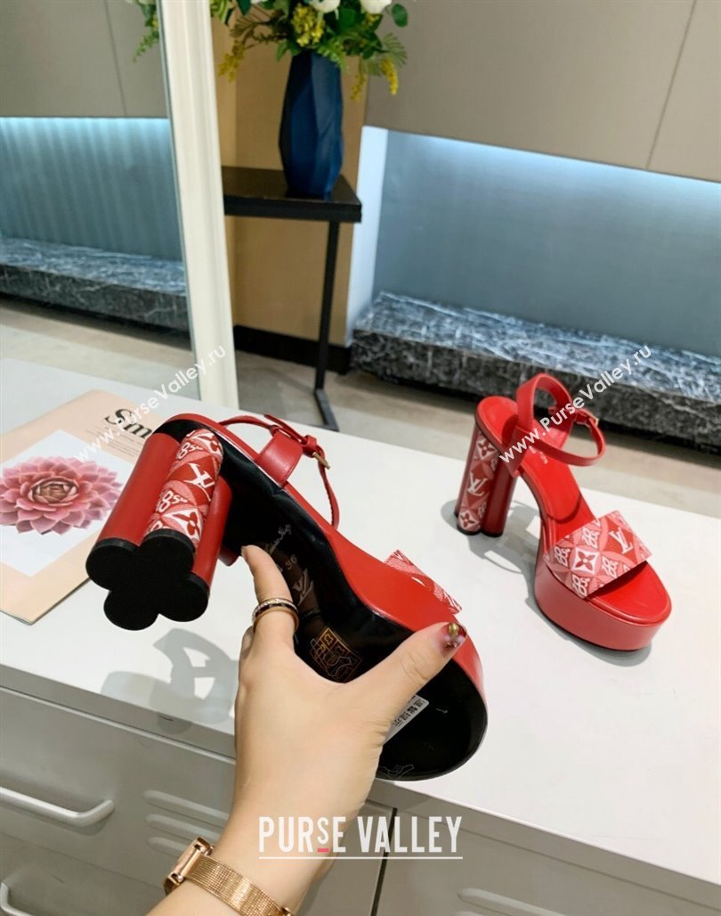 Louis Vuitton Since 1854 Platform Sandals 11.5cm Red 2024 0321 (MD-240321014)