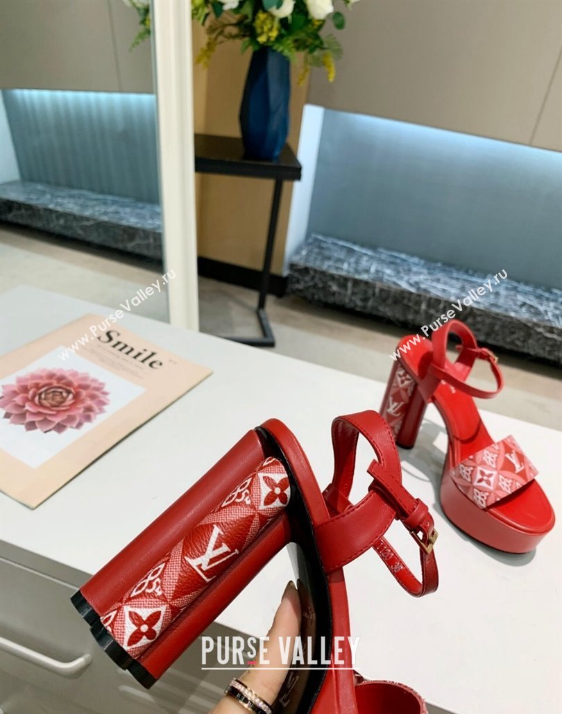 Louis Vuitton Since 1854 Platform Sandals 11.5cm Red 2024 0321 (MD-240321014)